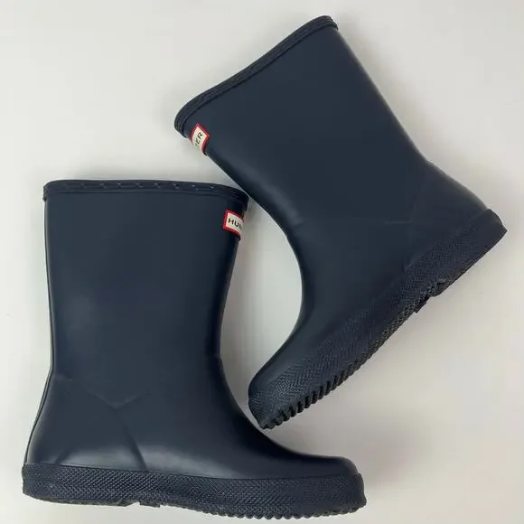 Hunter Kids First Classic Rain Boots In Navy Size 13B/1G GUC Unisex - Picture 11 of 16